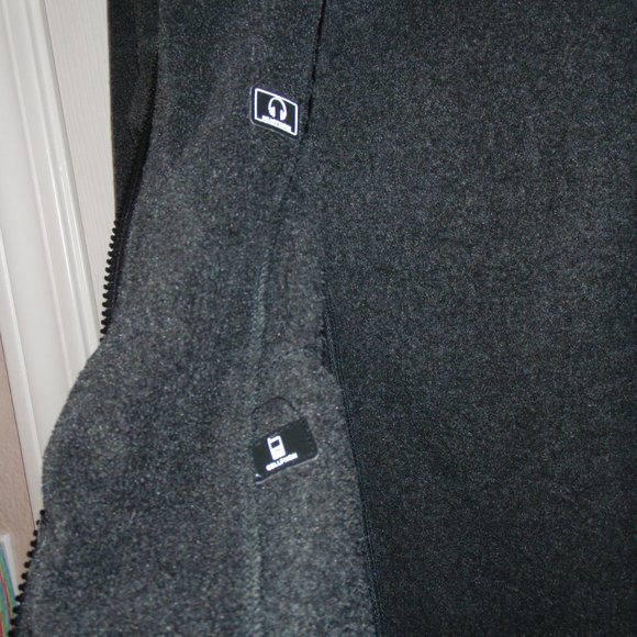 Calvin Klein Full Zip Fleece Jacket Dark Gray - Picture 7 of 10